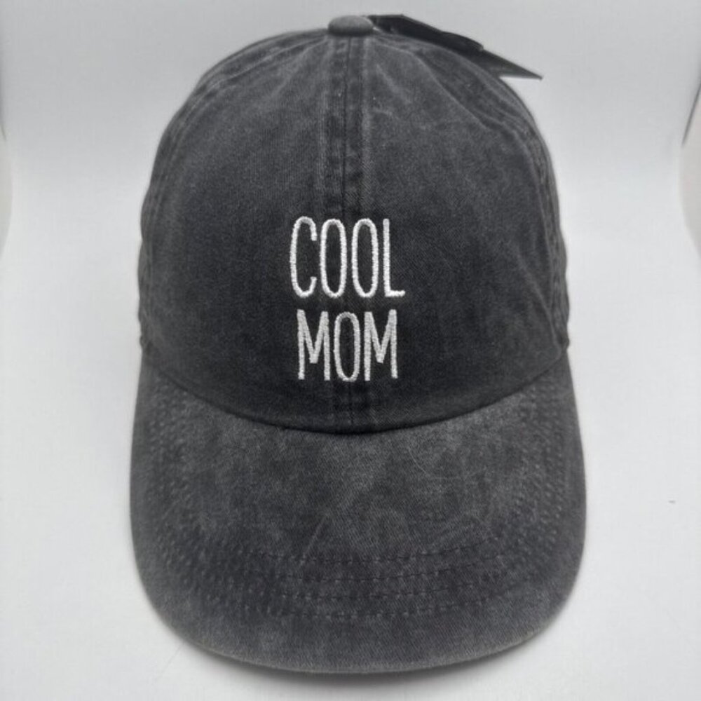 Cool Mom Hat Cap Gray Strap Back Adjustable Womens NEW David And Young GR54